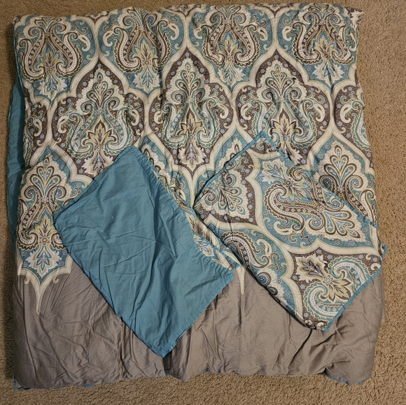 Pier 1 Bedding Pier Queen Comforter Set 10 Cotton Excellent